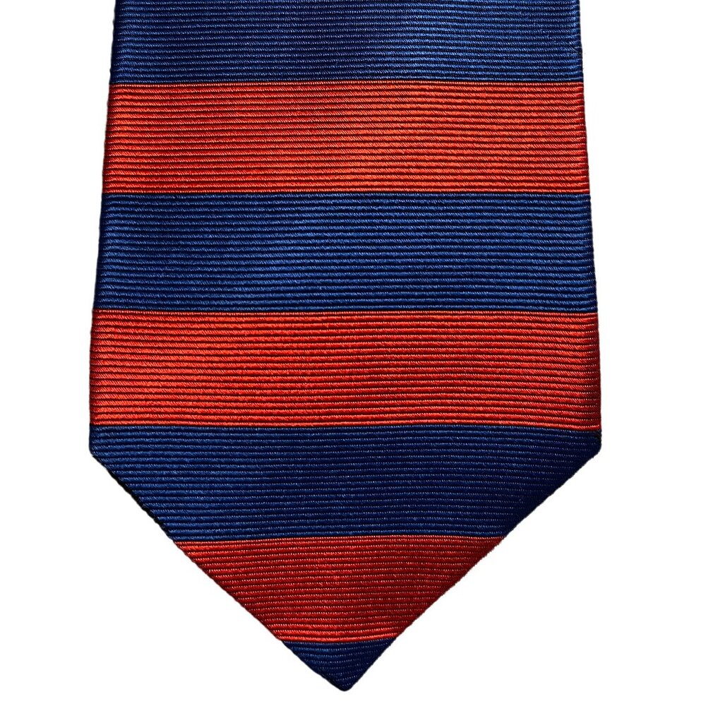 Brooks Brothers Silk Blue and Red striped Tie  Accessories - Woven in England